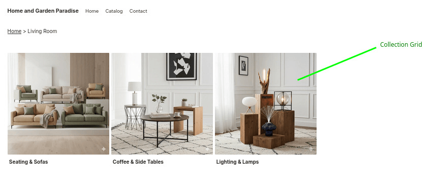 Collection grid demo screenshot