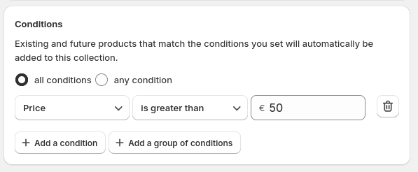 conditions 50€ screenshot